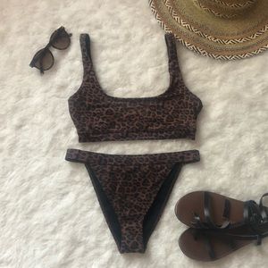 Cheetah print swimsuit